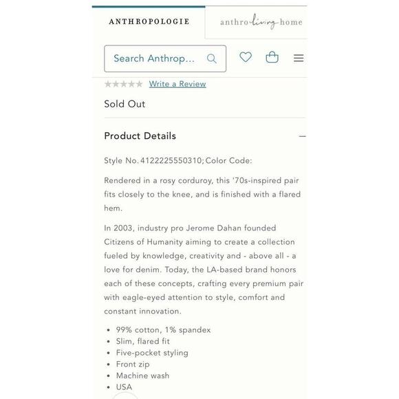 Citizens of Humanity Chloe Super Flare Corduroy Pants Jeans 26 Tall Rose Pink 70 - Picture 4 of 13